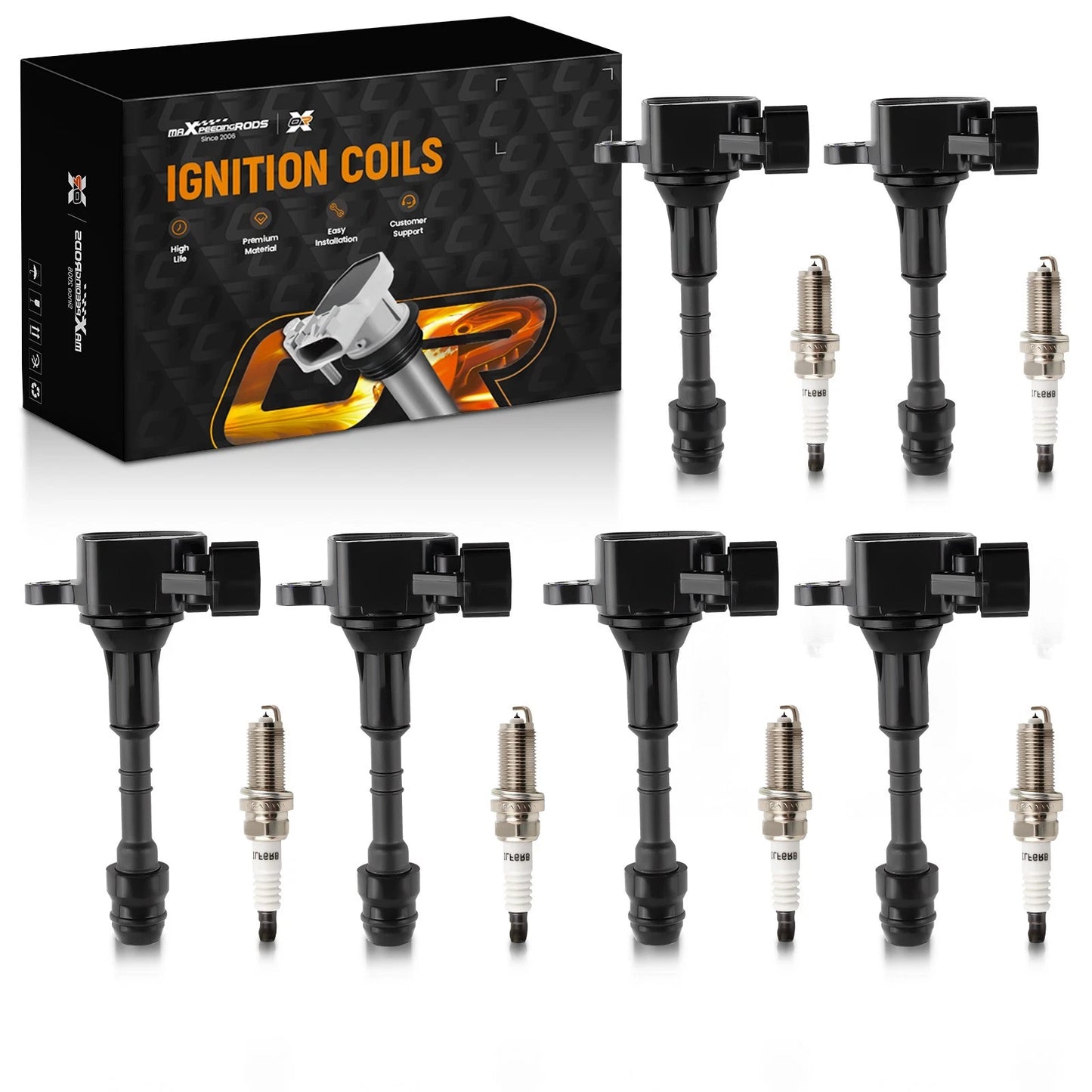 Ignition Coil & Spark Plug Kit for Infiniti I35 QX4 Nissan Xterra Quest (1999–2004)