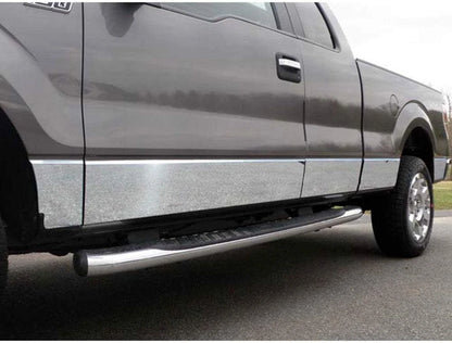 10pc. Luxury FX SS L. Rocker Trim for 09-14 Ford F-150 Super Cab 8' Bed w/Flares