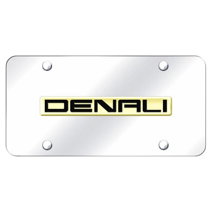 Gold Name on Chrome License Plate - Officially Licensed for GMC Denali