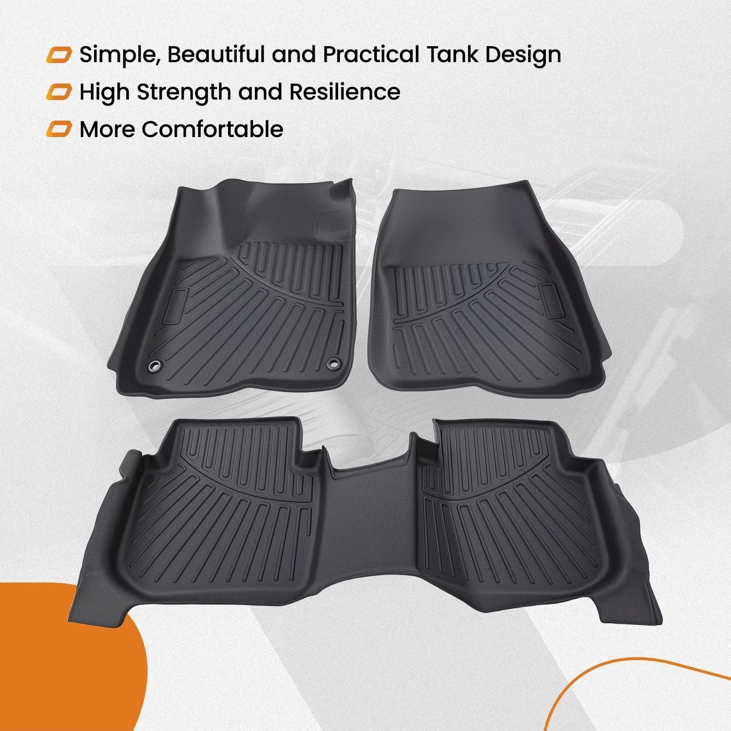 Custom TPE Floor Mats Set for Honda CR-V (2017–2022) Black