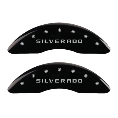 Black Caliper Covers 4pc Engraved for Chevy Silverado 2500 (2020–2025)