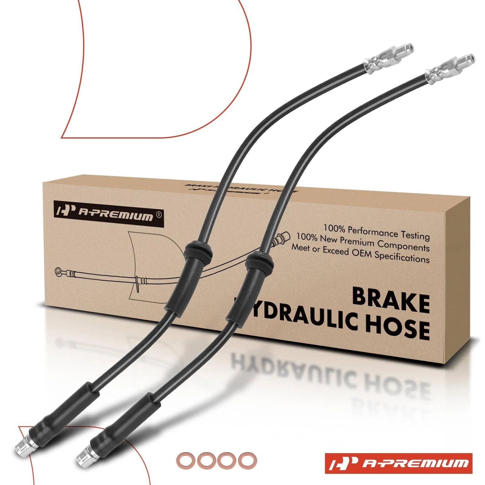2X Front Brake Hydraulic Hose for Mercedes-Benz CLA250 CLA45 AMG (2014–2019)