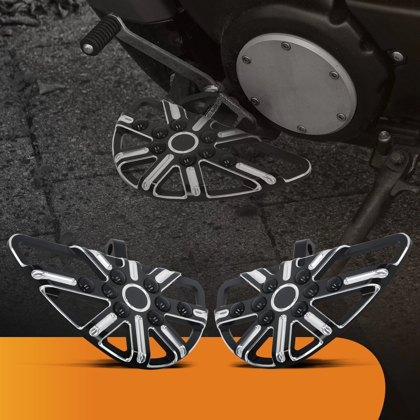 360° Rotating Foot Pegs for Harley-Davidson Softail/Touring/Dyna (2010–2020)