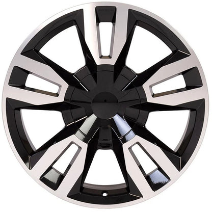 22 Inch Machined Black Wheel Replacement for 1992–1994 Chevy Blazer