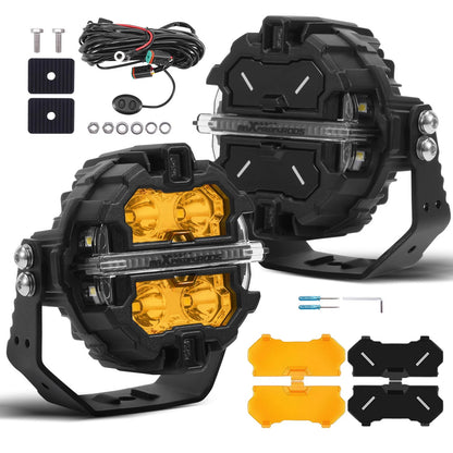 3.5 Inch LED Pod Lights Spot Beam DRL for Off Road Driving (2016–2024)