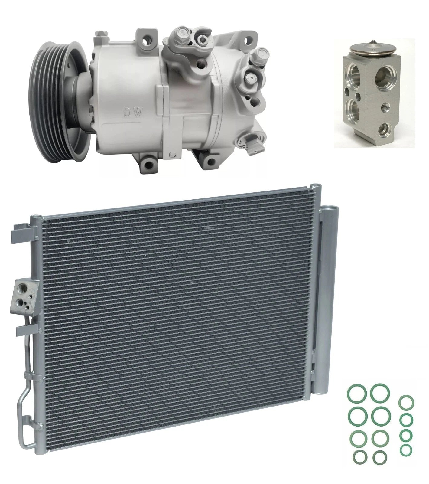 AC Compressor Kit With Condenser Replacement for Hyundai Tucson (2016–2019)