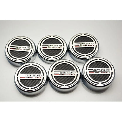 Cap Covers w/Black C-Fiber Vinyl Inlay&Grand Sport for 16-19 Corvette GS Manual