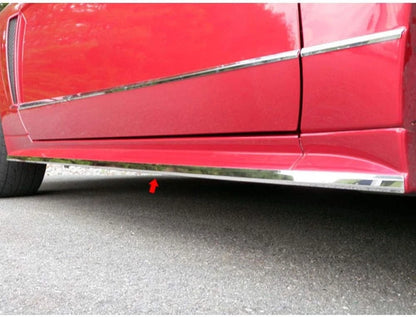 2pc. Luxury FX Stainless Steel 3/4" Rocker Panel Trim for 1999-2004 Ford Mustang
