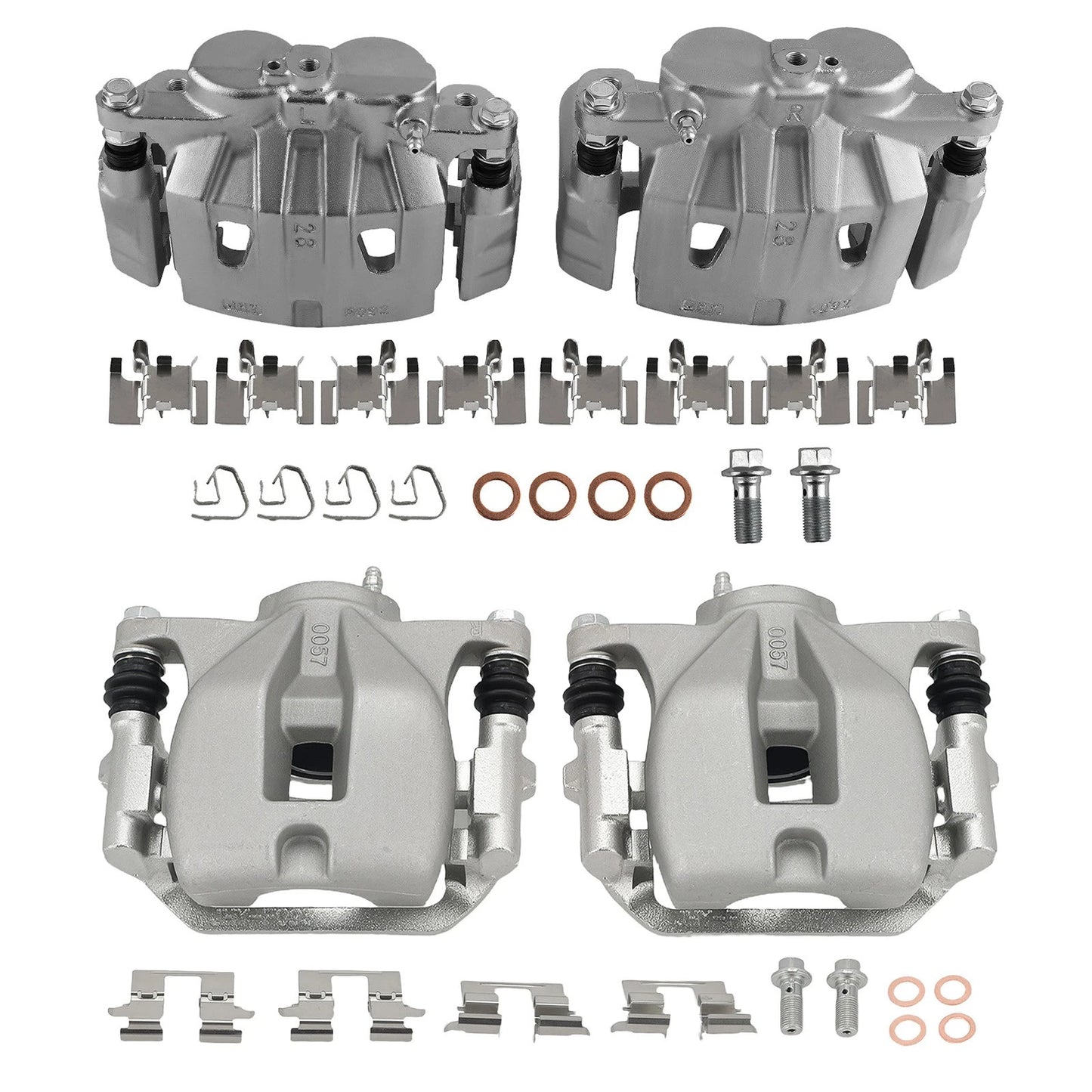 Front Rear Brake Calipers Assembly with Bracket for Toyota Highlander (2010–2013)