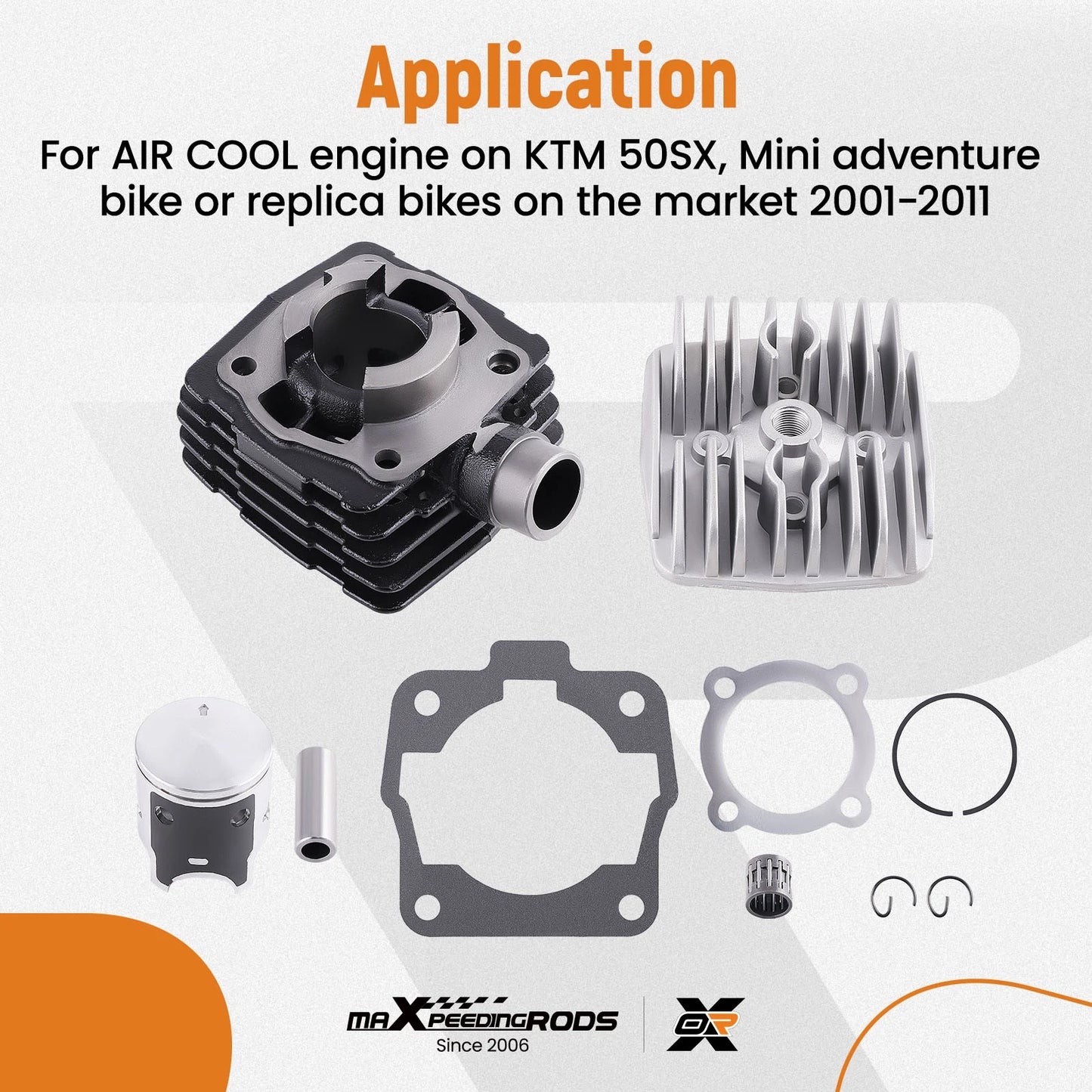Cylinder Piston Kit for KTM 50 SX 50SX (2001–2011)