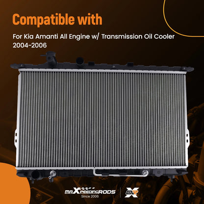 Durable Radiator for Kia Amanti (2004–2006) Automatic with Transmission Cooler