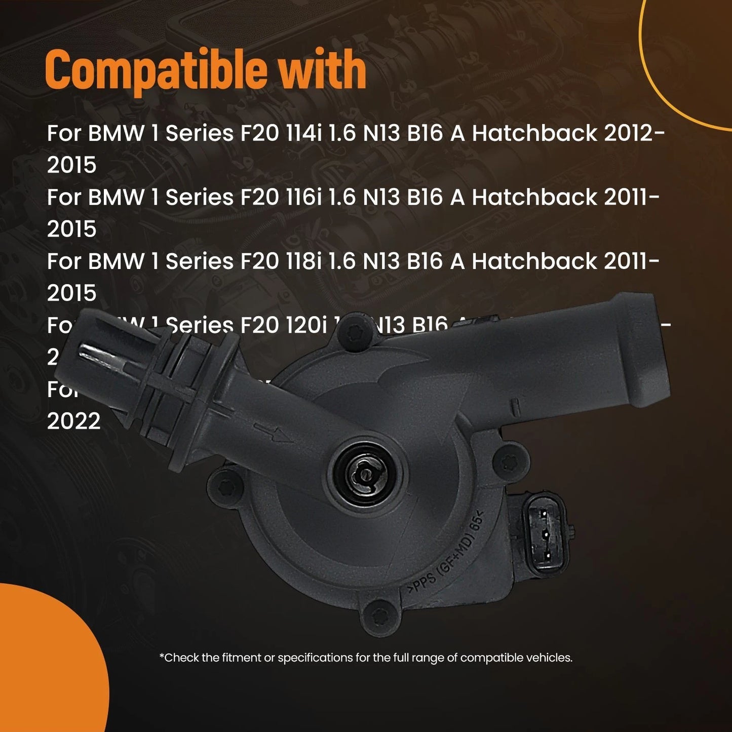 Electric Water Pump for BMW 1/3 Series F20 F21 F30 (2012–2019)