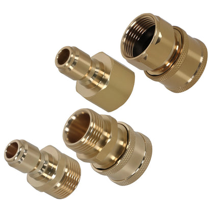 High Pressure Washer Adapter for M22-15 to 3/8" Brass Fitting (4 Pack)