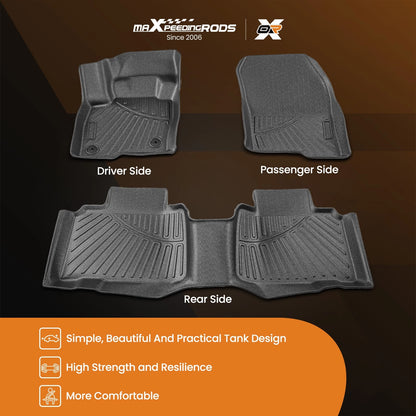 All-Weather Floor Mats Liners for Ford Edge (2015–2024) Unique Black TPE
