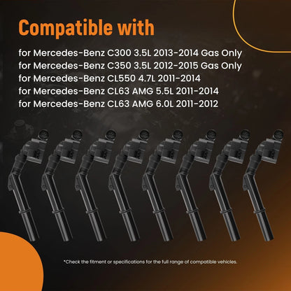 8PC Ignition Coils for Mercedes-Benz E300 E350 GLK350 (2012–2016)