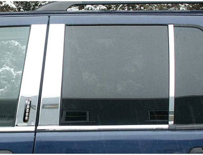 6p Luxury FX Chrome Pillar Post Set w/Keyless Entry for 2002-2010 Ford Explorer