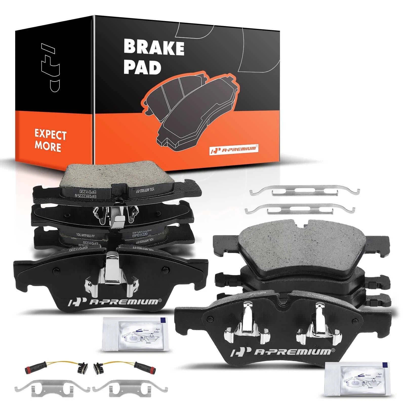 8x Ceramic Brake Pads for Mercedes-Benz ML350 ML450 (2006–2011)