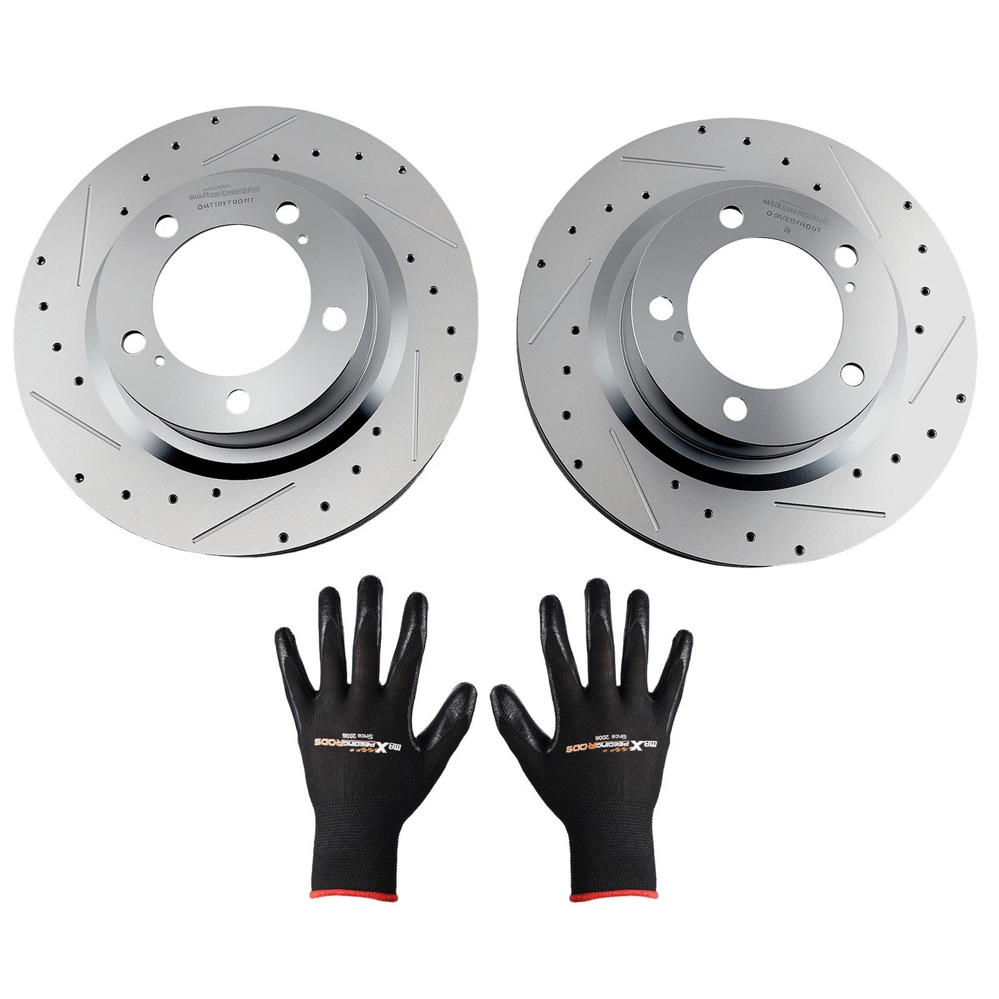 Front Drilled and Slotted Brake Rotors for Toyota Tundra (2007–2021)
