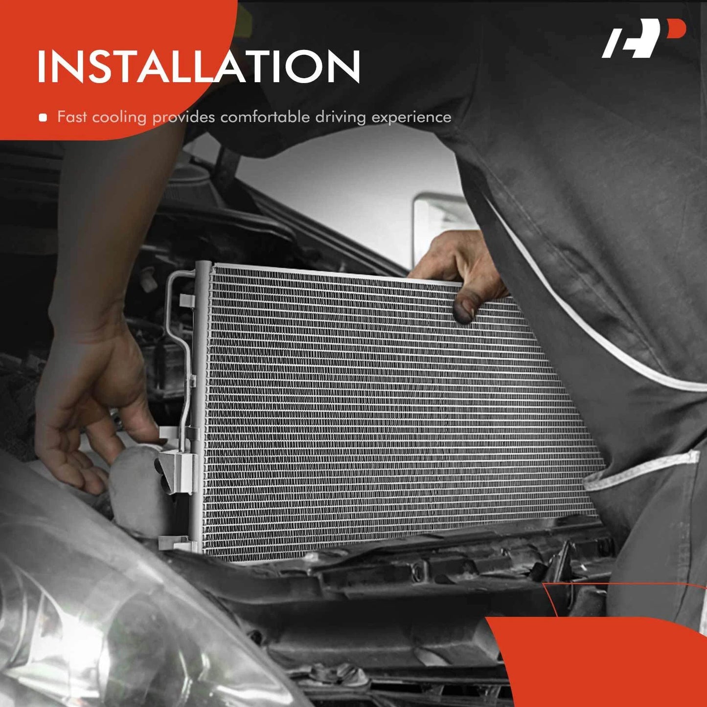 A/C Condenser with Receiver Drier & Bracket for Cadillac XLR (2004–2009)