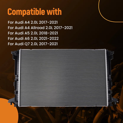Aluminum Engine Radiator for Audi A5/A6 2.0L (2018–2022)