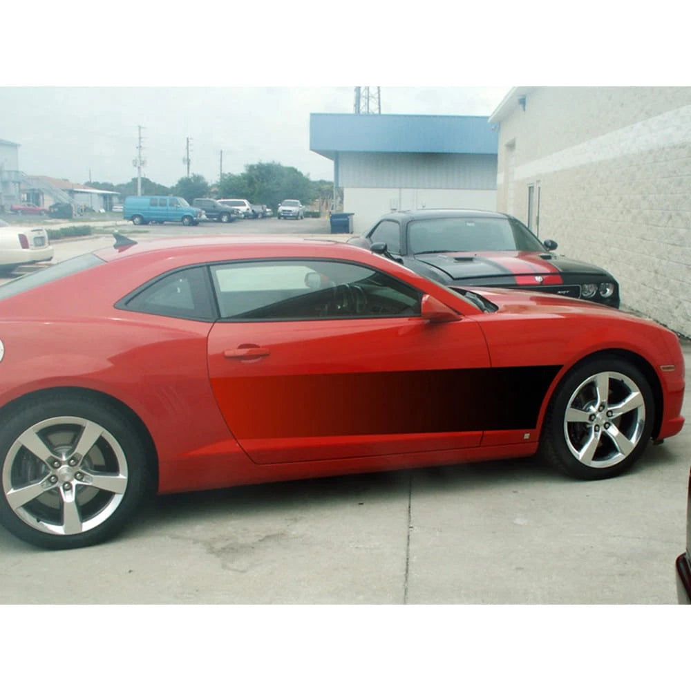 2pc Black Vinyl Sport Side Graphic Replacement for 2010–2013 Chevy Camaro