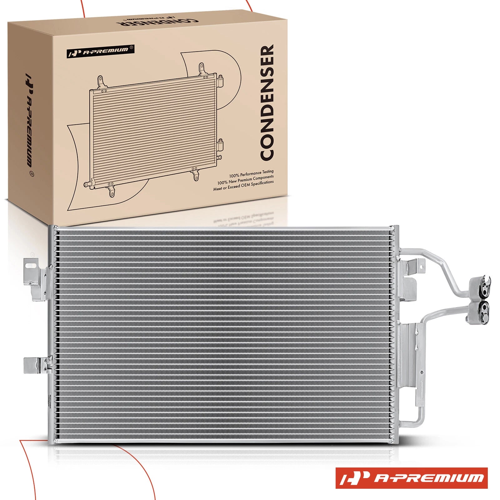 A/C Condenser with Bracket for Buick LeSabre Pontiac Bonneville (2000–2005)