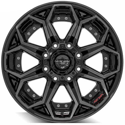 20 Inch Gloss Black Wheel with Brushed Face for Ford Excursion (2000–2005)