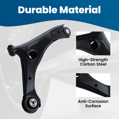 6pc Front Lower Control Arm and Tie Rod Kit for Town & Country (2008–2019)