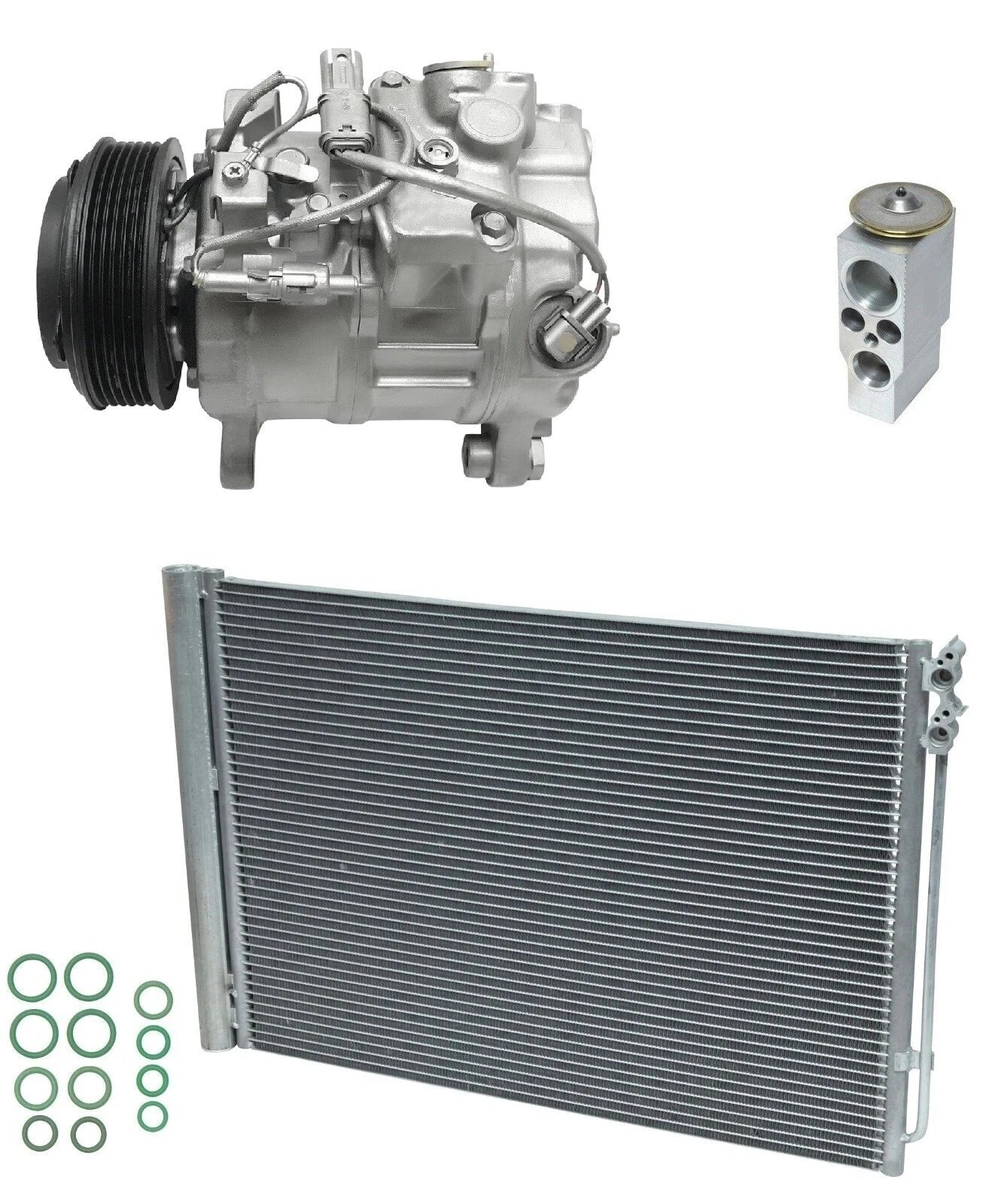 AC Compressor Kit With Condenser Replacement for BMW 535d (2016–2017)