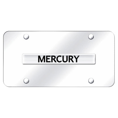 Chrome Name on Chrome License Plate - Officially Licensed for Mercury