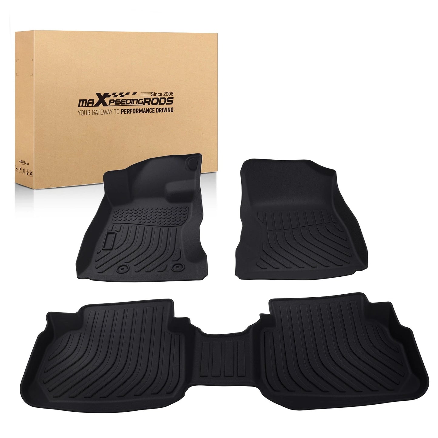 Carpet Floor Mats for Subaru WRX (2022–2024) Black TPE Rubber All Weather