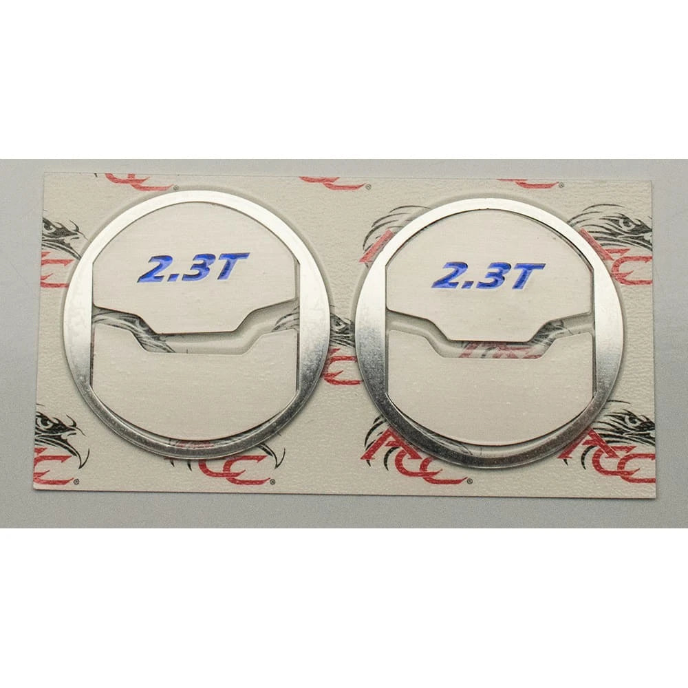 6pc Brushed A/C Vent Trim w/Black Brushed Vinyl 2.3T Inlay for 2015 Mustang 50th