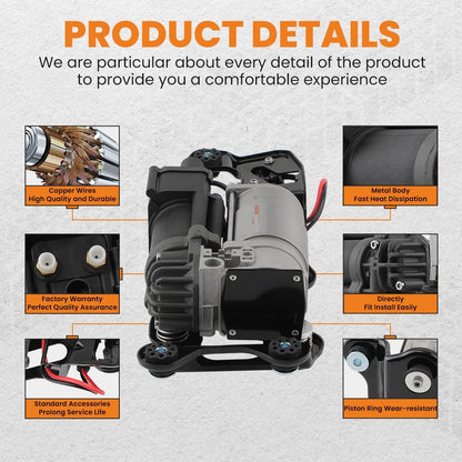 Air Suspension Compressor for BMW X5 F15 X6 F16 (2014–2018)