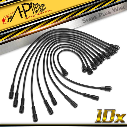 10x Spark Plug Wire Set for Dodge Ramcharger (1974)