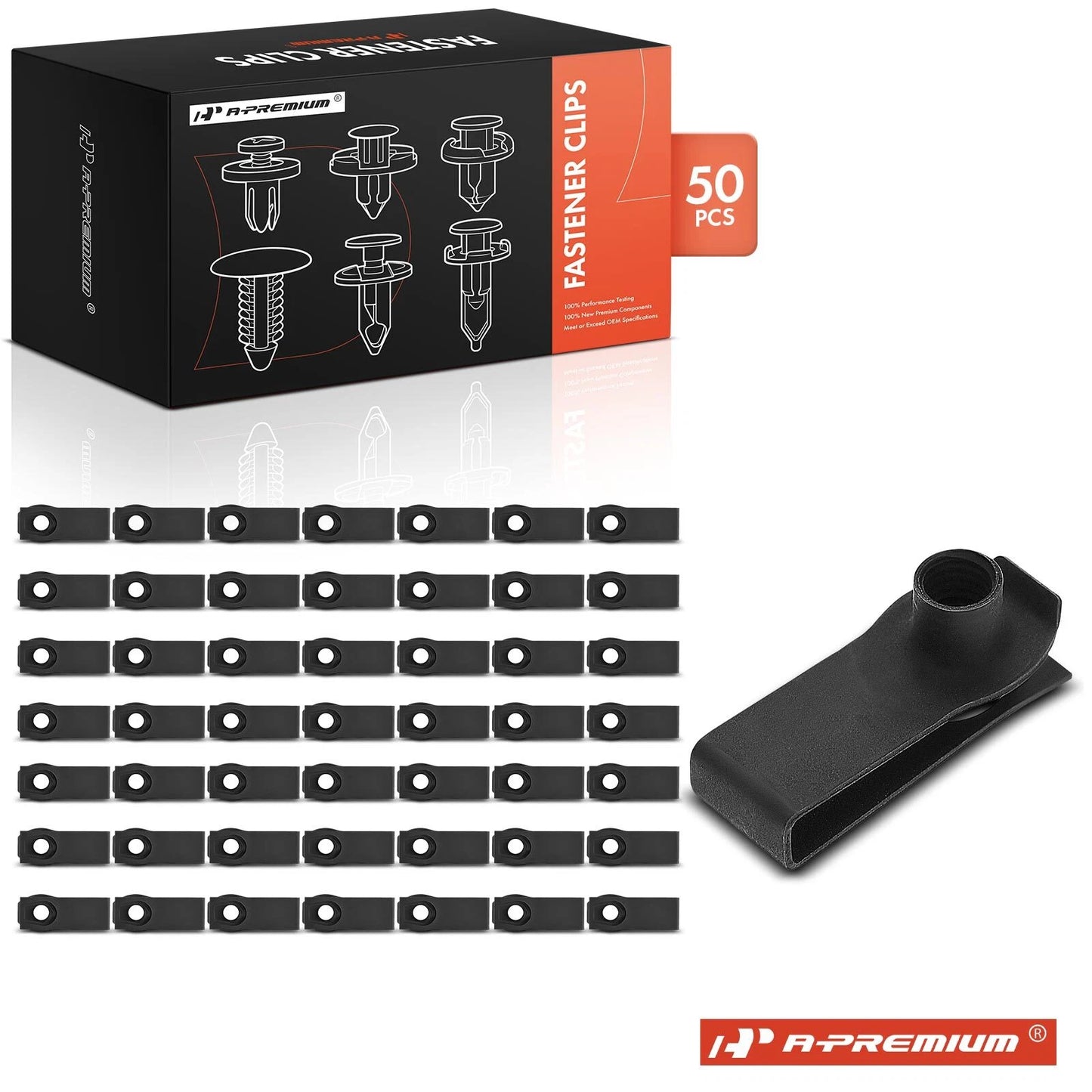 50Pcs Metal U-Nut Retainer Clips for Chevy