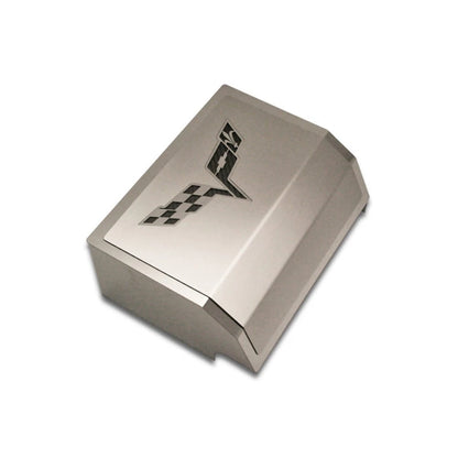 Fuse Box Cover Replacement with Carbon Fiber Flags Inlay for Corvette (2005–2013)