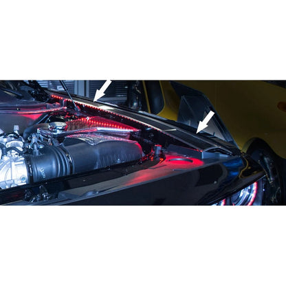 Brushed Fender Caps with Yellow LED for Dodge Challenger (2008–2019)