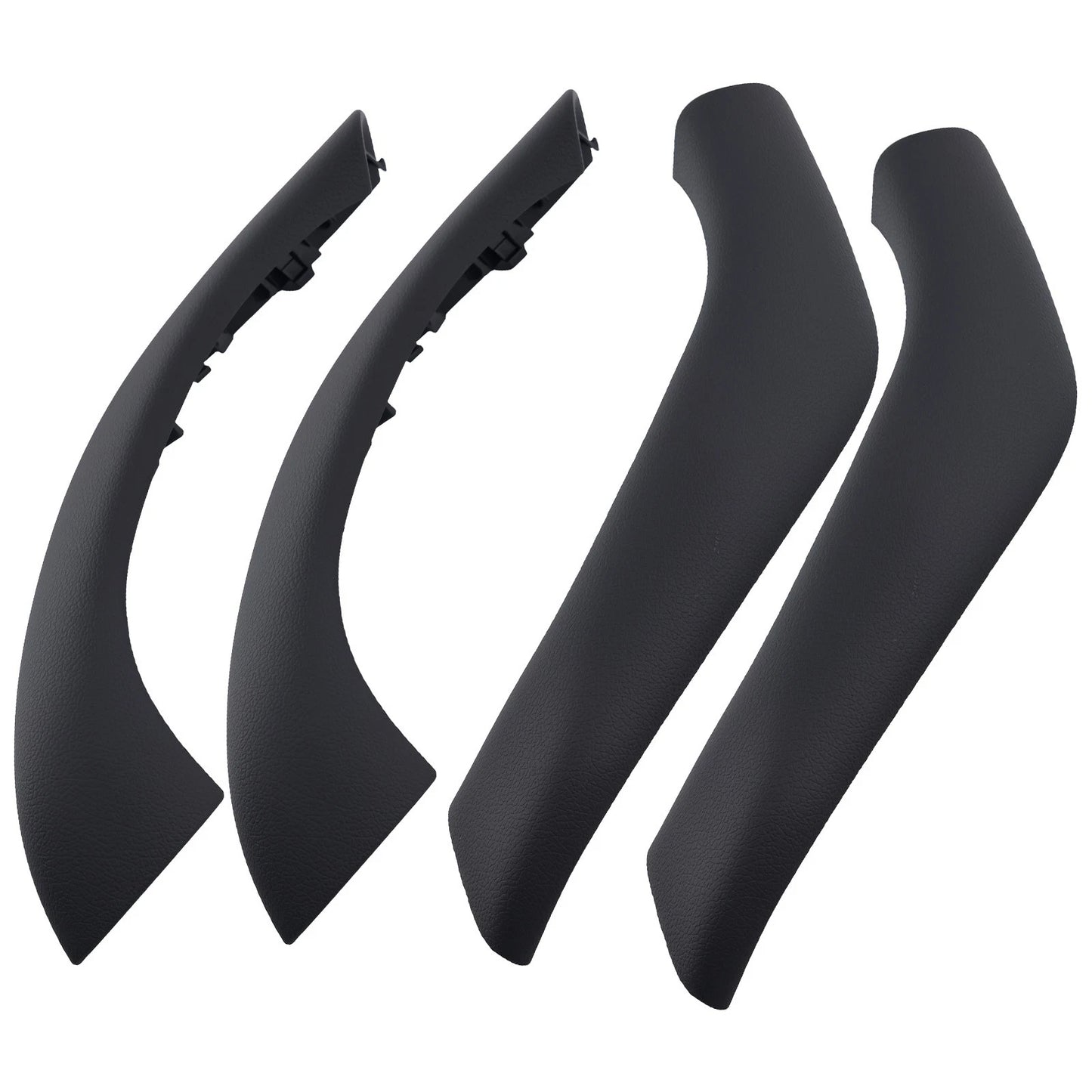 4x Door Handle Puller Trim for BMW X1 X2 (2016–2020) Black ABS Plastic