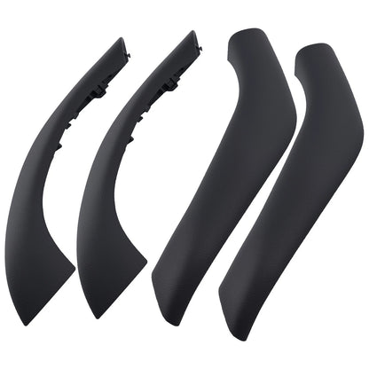 4x Door Handle Puller Trim for BMW X1 X2 (2016–2020) Black ABS Plastic