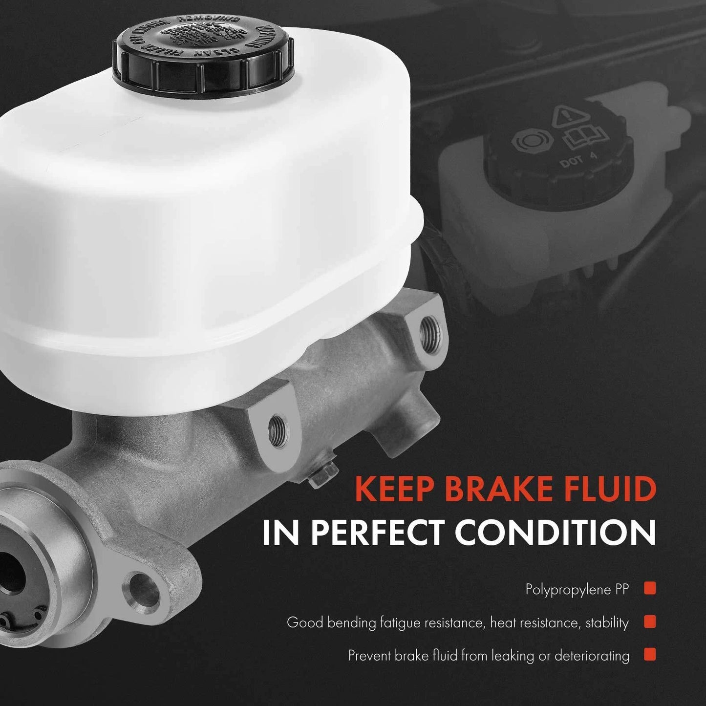 Brake Master Cylinder with Reservoir & Sensor for Chevy Equinox (2005–2010)