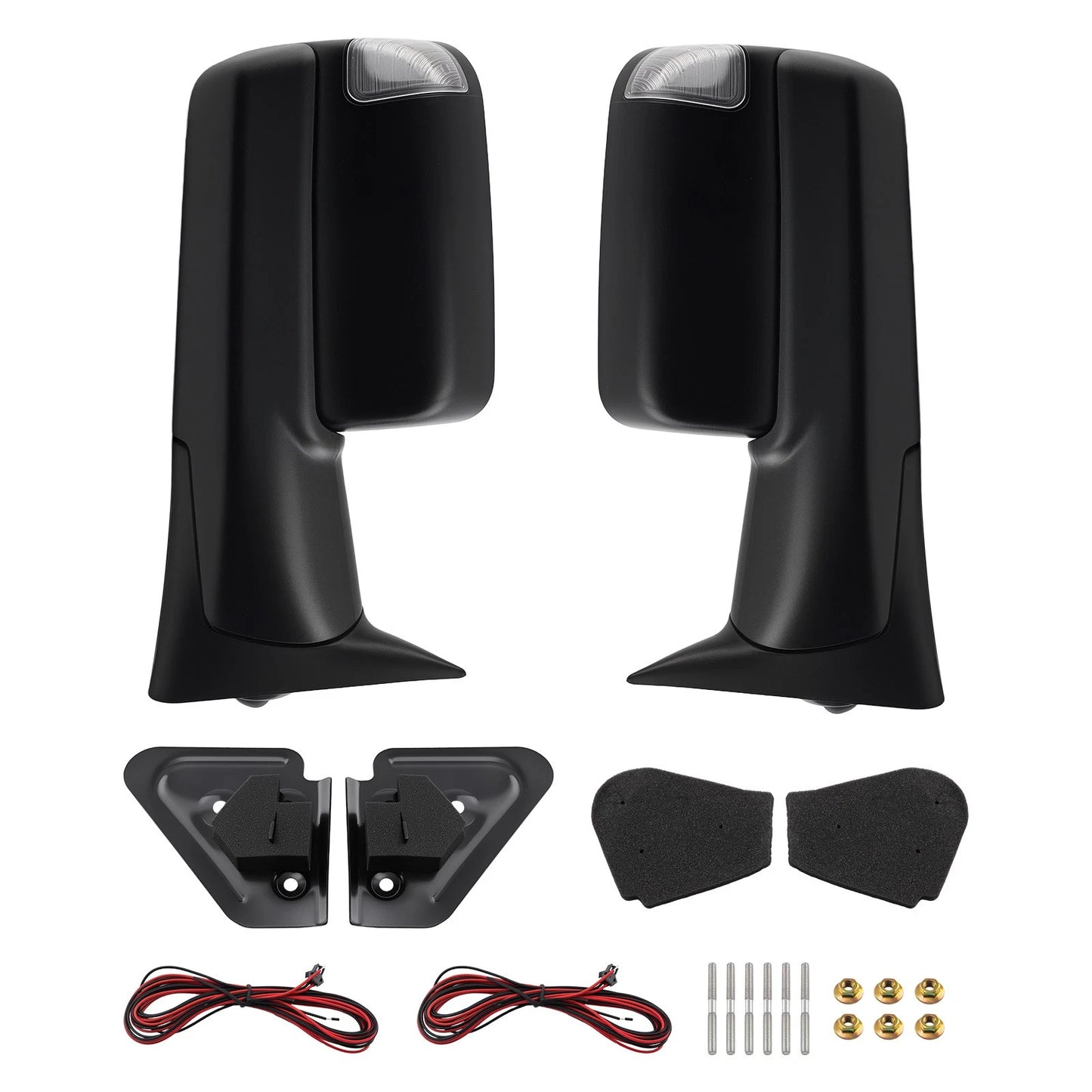 Black Textured Side Mirror for Dodge Ram 1500/2500/3500 (1998–2002) Power