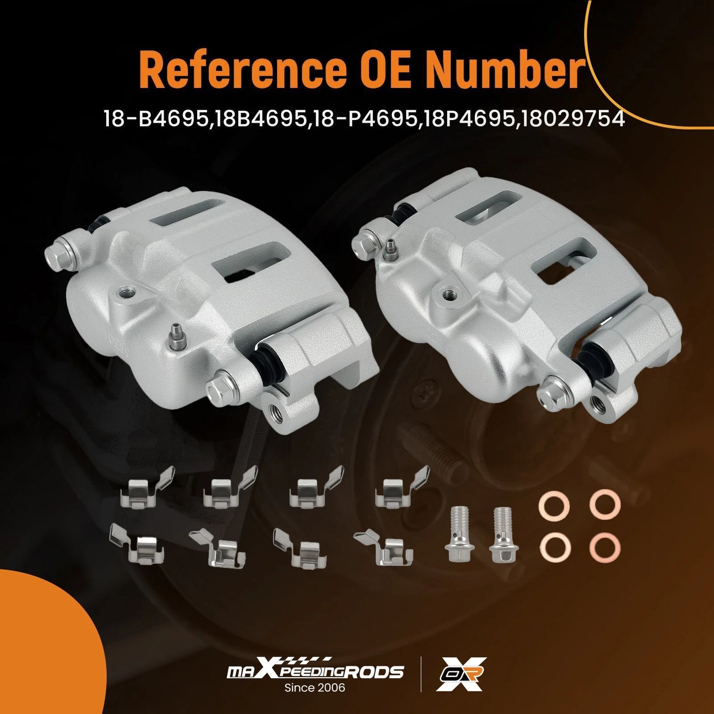 Front Left/Right Brake Calipers for Chevrolet S10 GMC Sonoma (1998–2004)