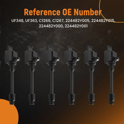 6x Ignition Coil Pack for Nissan Maxima Infiniti I30 (2000–2001)
