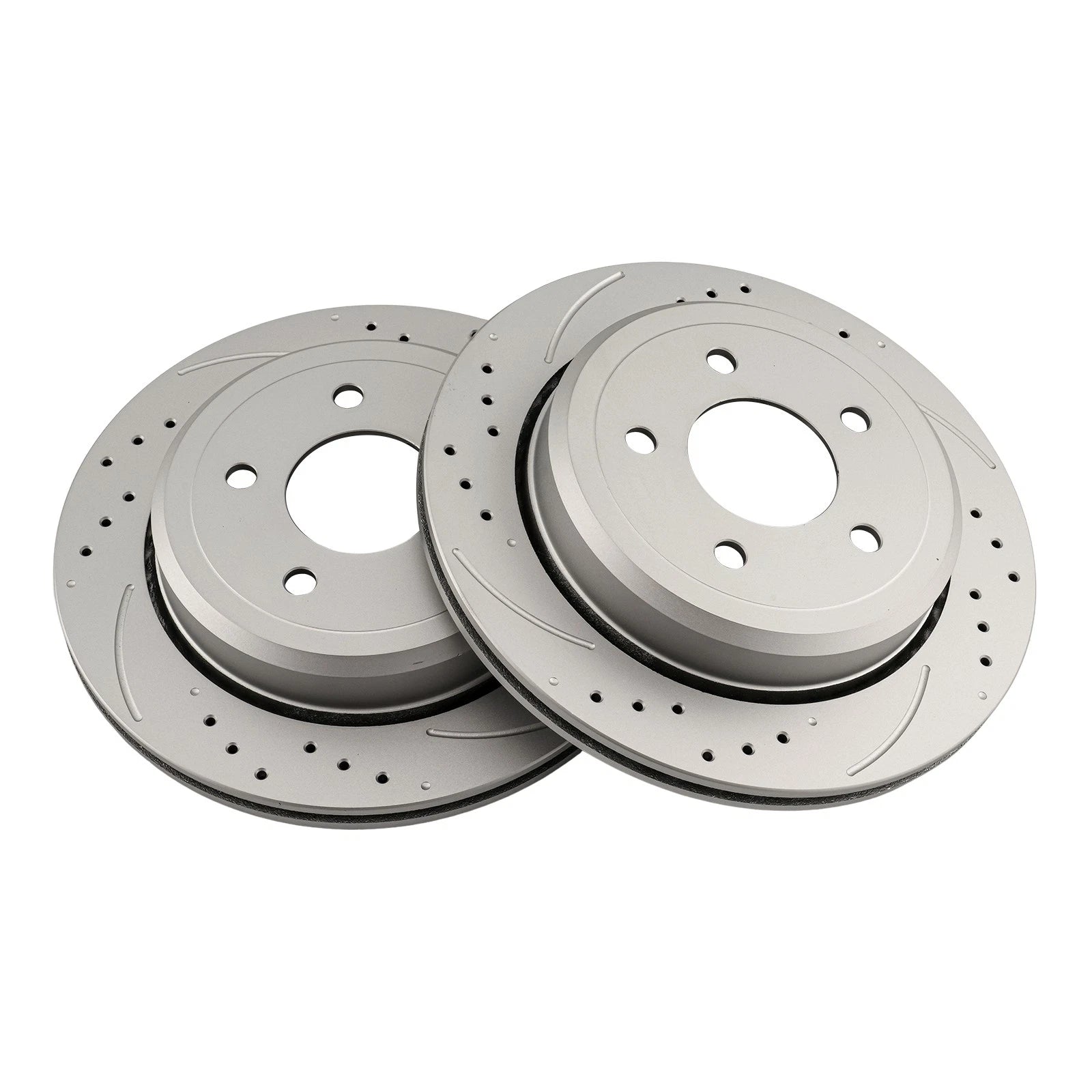2x Rear Drilled Slotted Vented Rotors for Mercury Grand Marquis (2003–2011)