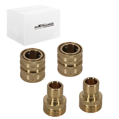 Brass Pressure Washer Coupler Quick Connect Adapter for 3/4" Hose 4-Pack (2018–2024)