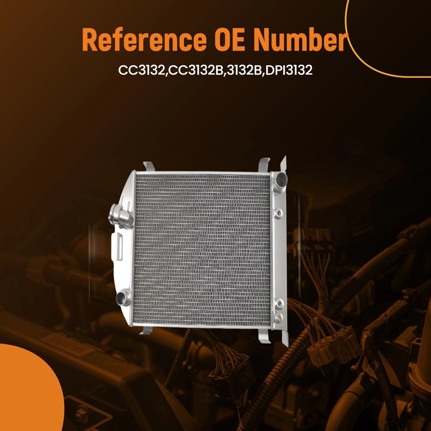 Aluminum 3-Row Engine Coolant Radiator for 1932–1932 Ford High-Boy (CC3132)