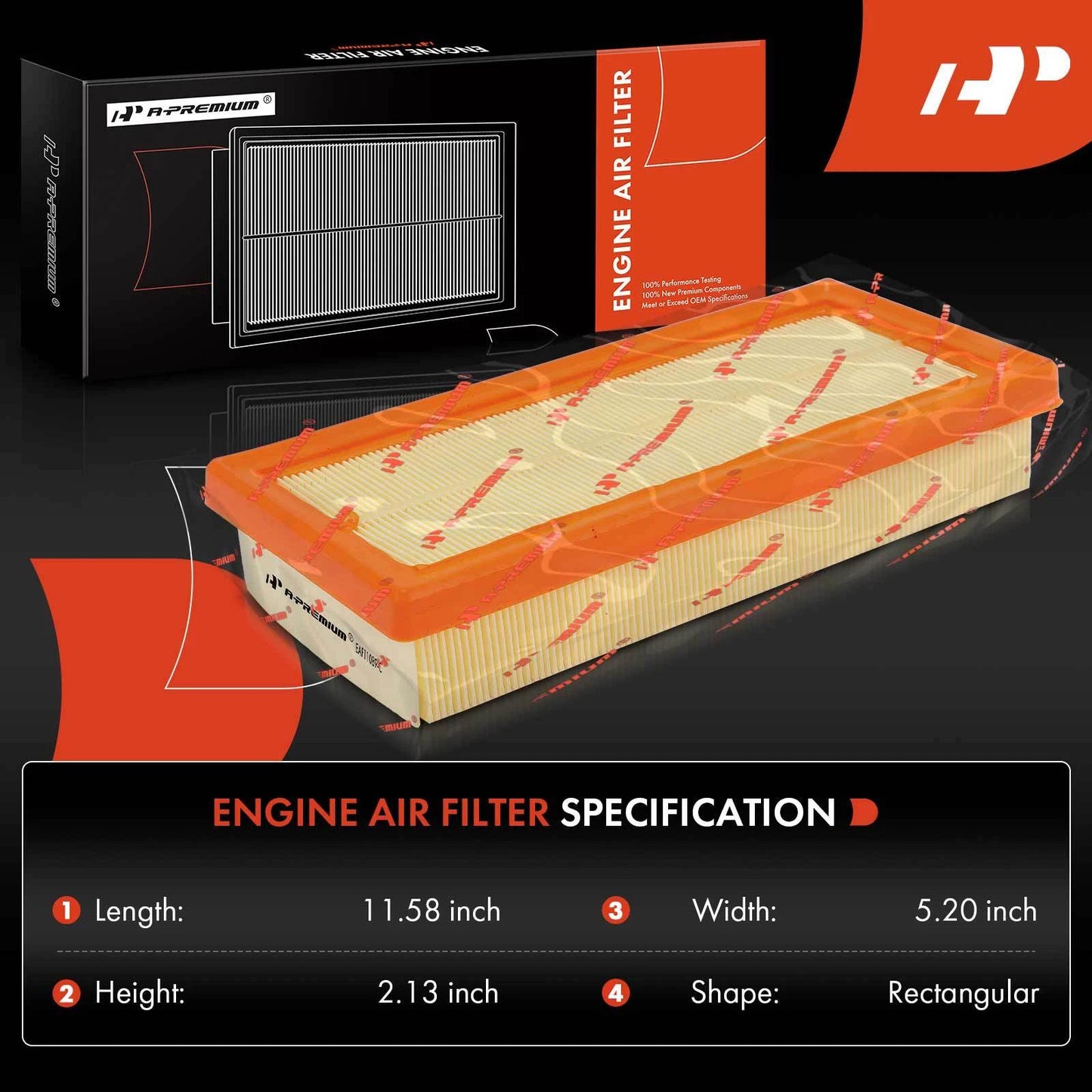 2X Engine Air Filter for Benz GLE580 S580 Maybach (2020–2023)