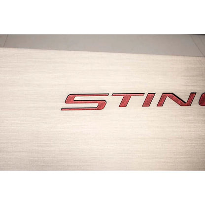Door Guards Brushed with Orange C-Fiber Vinyl Stingray Inlay for 2014-2019 Corvette