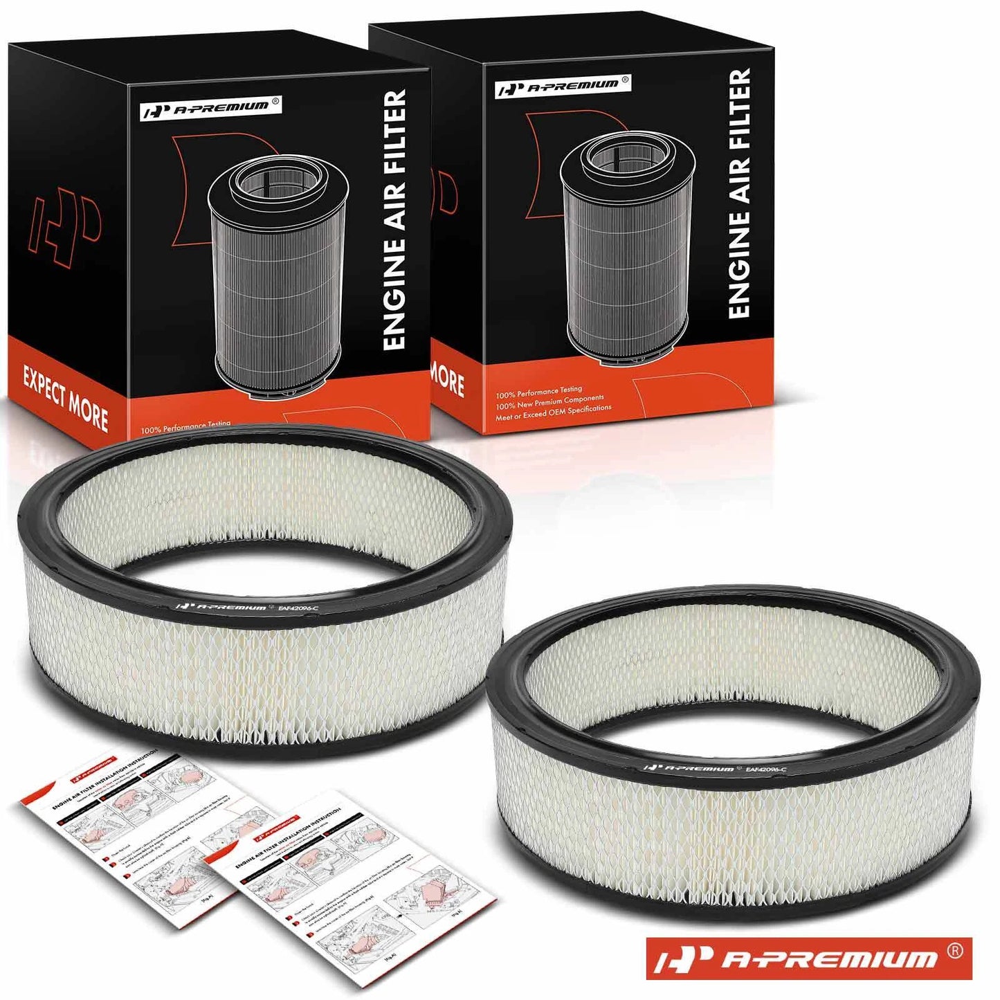 2X Engine Air Filter for Chevy Malibu/Impala/C10/Suburban (1980–1985)