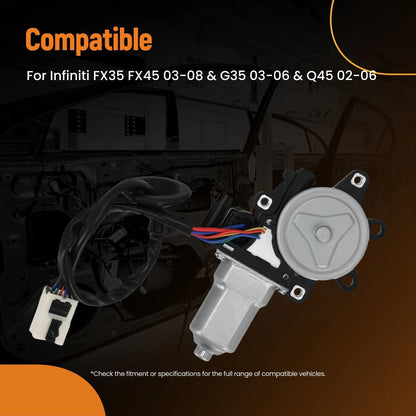 Electric Window Motor Front for Infiniti (2002–2008) Left